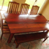 JEAN-THOMAS-CARVER-&-DINING-CHAIRS-TABLE-&-WENGA-BENCH