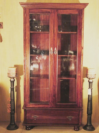 BOOKCASE-YORK-Glass-Doors-1-Drawer