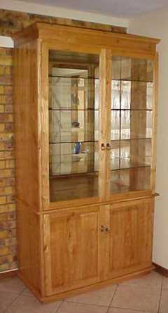 BOOKCASE-OAK-Glass-Doors